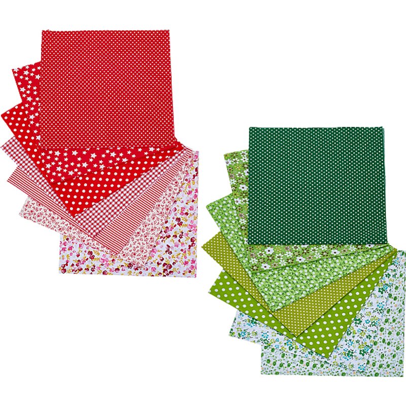 Ensemble de Tissus en Coton de 14 Pièces pour Patchwork et Couture — Outils de création de bijoux