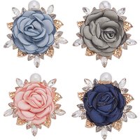 Broches en Alliage Fleur - 4 Couleurs pour Sac à Dos et Vêtements