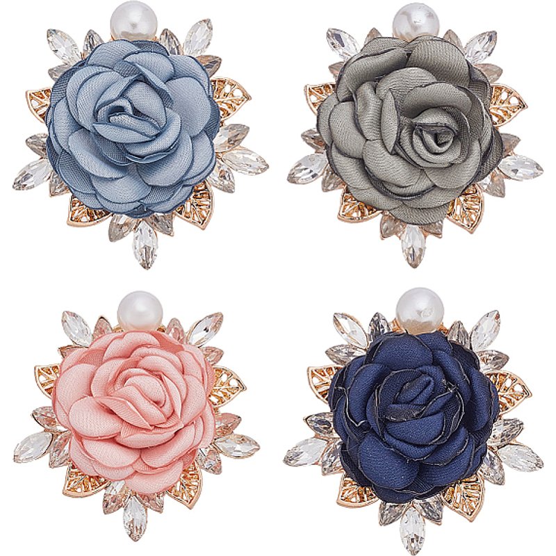 Broches en Alliage Fleur - 4 Couleurs pour Sac à Dos et Vêtements — Broches