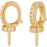 2Pcs Bails à Vis en Argent Sterling avec Rhinestones pour Création de Bijoux — Accessoires pour bijoux
