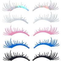 10 Pairs Eyelash Shape Waterproof PVC Stickers for Car Decoration — Jewelry Making Tools