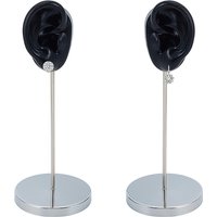 Supports d'Affichage en Silicone en Forme d'Oreille avec Base en Fer