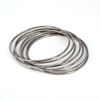 201 Stainless Steel Bangles Set - 64mm Inner Diameter — Bracelet Women
