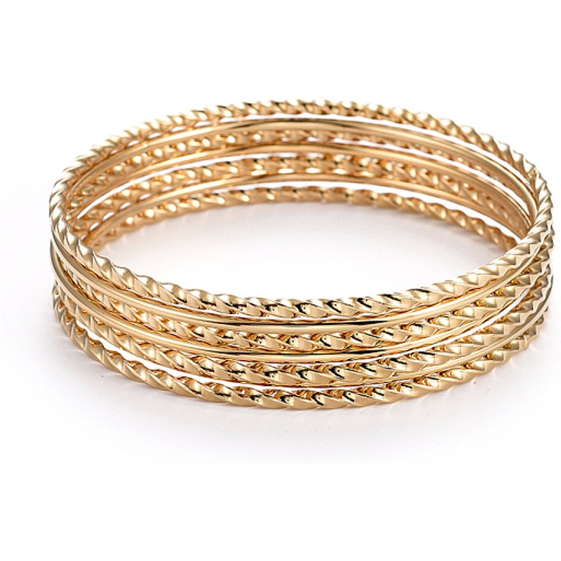 Ensemble de Bracelets en Acier Inoxydable Fashion 201, Doré, 7 Pièces — Bracelet Femme