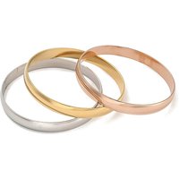 Fashion 201 Stainless Steel Bangle Set, Mixed Colors, 3 Pieces — Bracelet Women