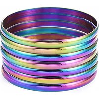 Ensemble de Bracelets en Acier Inoxydable 201 - Couleurs Arc-en-Ciel - 7 Pièces — Bracelet Femme