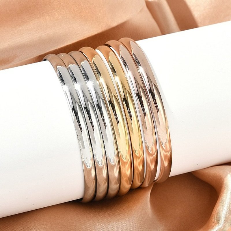 Ensemble de Bracelets en Acier Inoxydable Fashion 201, Multicolore, 7 Pièces — Bracelet Femme