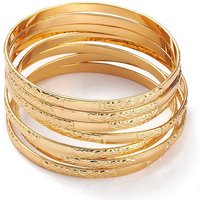 Bracelets Empilables Texturés en Acier Inoxydable PVD pour Femmes — Bracelet Femme