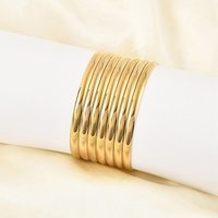 Ensemble de Bracelets en Acier Inoxydable Fashion 201, Doré, 7 Pièces — Bracelet Femme