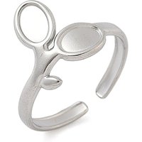 Trouvailles de Bagues Ouvertes en Acier Inoxydable 304, Réglages Ovales — Accessoires pour bijoux