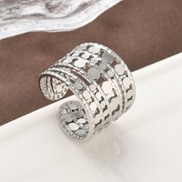 Bagues ouvertes en acier inoxydable 304 pour femmes, design ajustable — Bijoux fantaisie