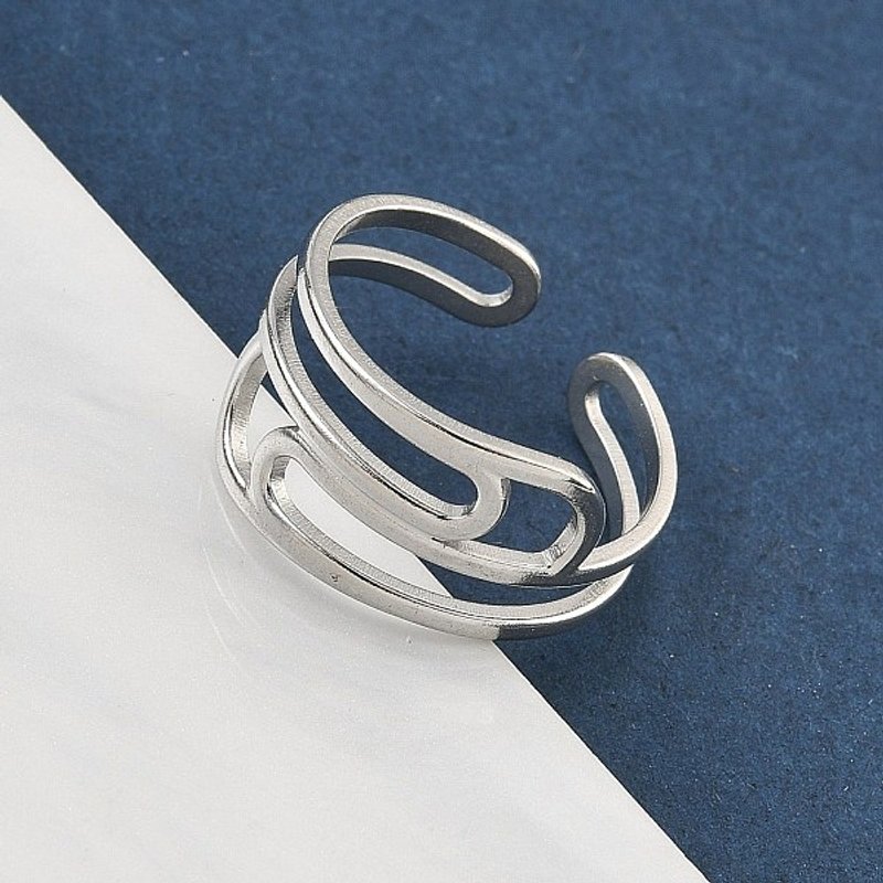 304 Stainless Steel Adjustable Cuff Rings for Women — Costume Jewelry