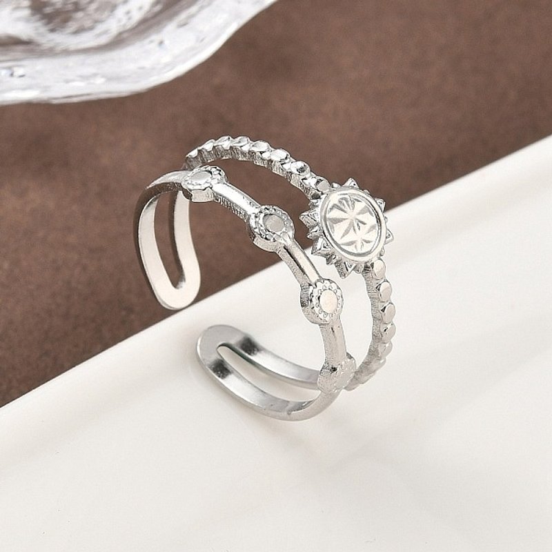 Bagues ouvertes en acier inoxydable 304 pour femmes - Ajustable 10mm — Bijoux fantaisie