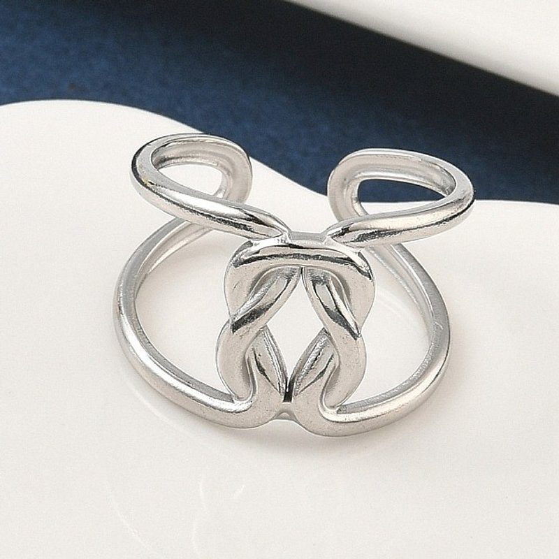 Bagues ouvertes en acier inoxydable 304 pour femmes, design ajustable — Bijoux fantaisie