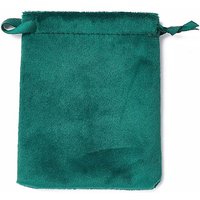 Sacs à Bijoux en Velours avec Cordon Satiné, Teal, Rectangulaire — Rangement et présentation