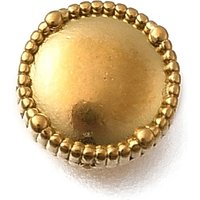 Perles rondes plates en acier inoxydable 304, dorées, 7.5x3mm