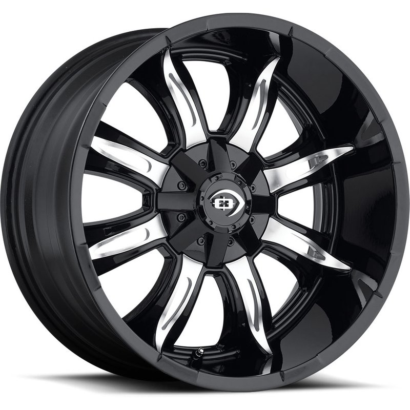 Roues Vision Off Road 423 Manic Noir Brillant Usiné - 20x10 — Roues et jantes