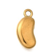 Charm en Acier Inoxydable 304 en Forme de Haricot Doré avec Plaquage Ionique — Breloques et pendentifs