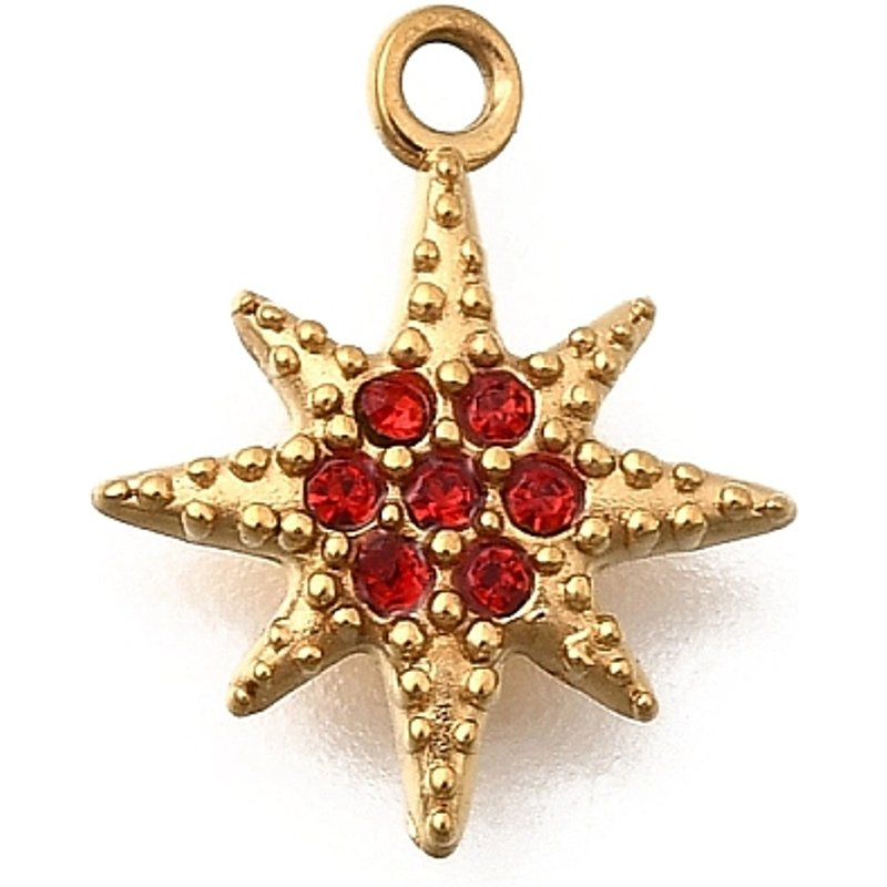 Pendentifs en Acier Inoxydable 304 avec Charms Étoiles et Zircon Cubique — Breloques et pendentifs