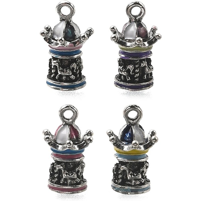 Alloy Enamel Merry-go-round Charm in Mixed Colors — Charms & Pendants