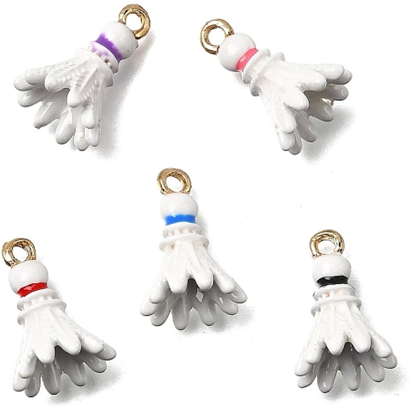 Pendentif Charme Badminton en Émail Alliage Couleurs Mélangées — Breloques et pendentifs