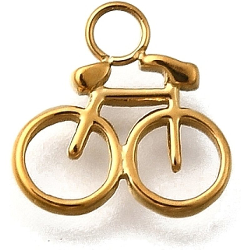Pendentif en acier inoxydable 304 en or, design vélo, 10mm — Breloques et pendentifs