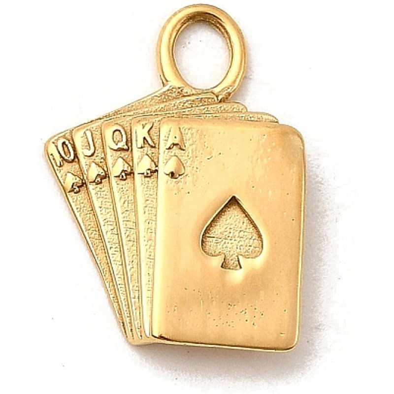 304 Stainless Steel Rectangle Pendants in Gold Finish — Charms & Pendants