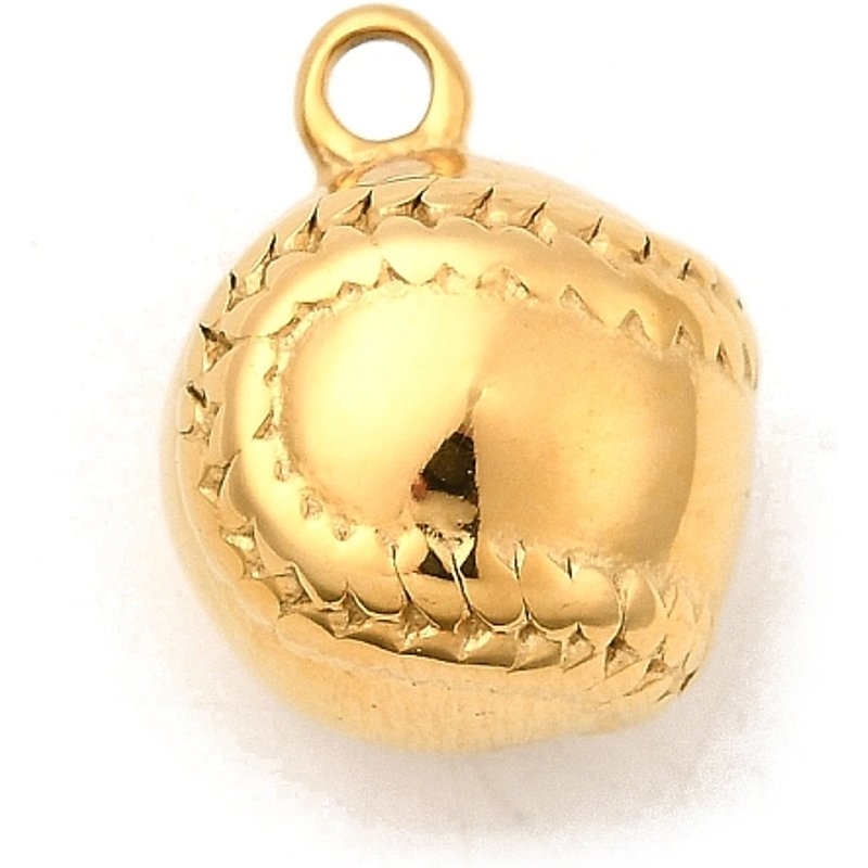 Pendentif en acier inoxydable doré en forme de baseball — Breloques et pendentifs