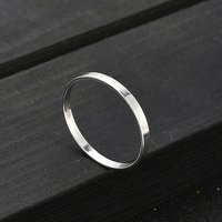 925 Sterling Silver Plain Band Ring for Women, Size 9 — Costume Jewelry