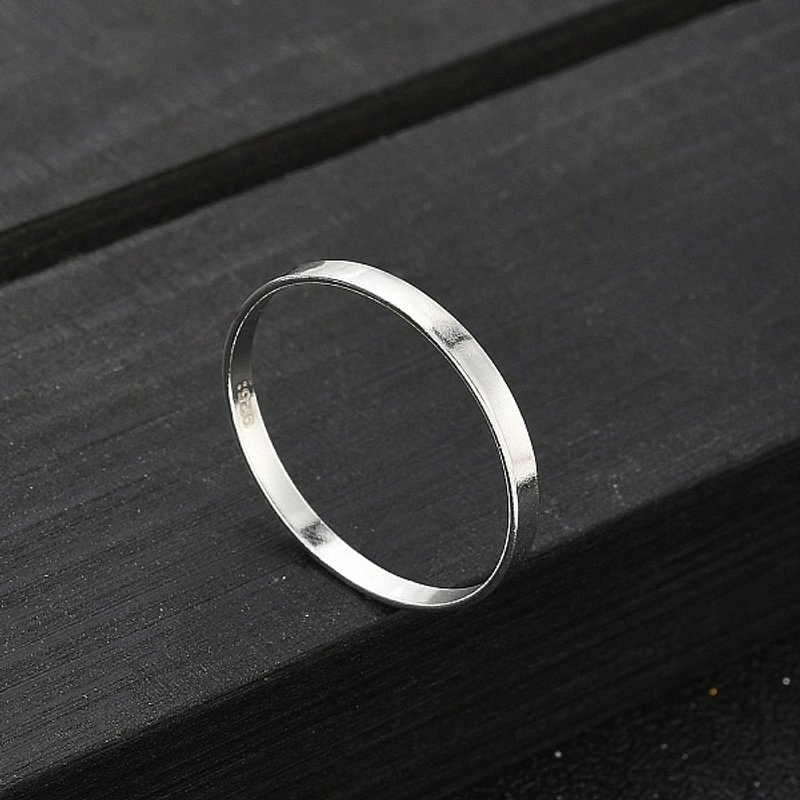 925 Sterling Silver Plain Band Rings for Women, 18.2mm Inner Diameter — Costume Jewelry