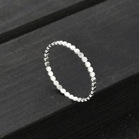 Bagues à Doigt en Argent Sterling 925 à Perles Plates pour Femmes, Taille 9
