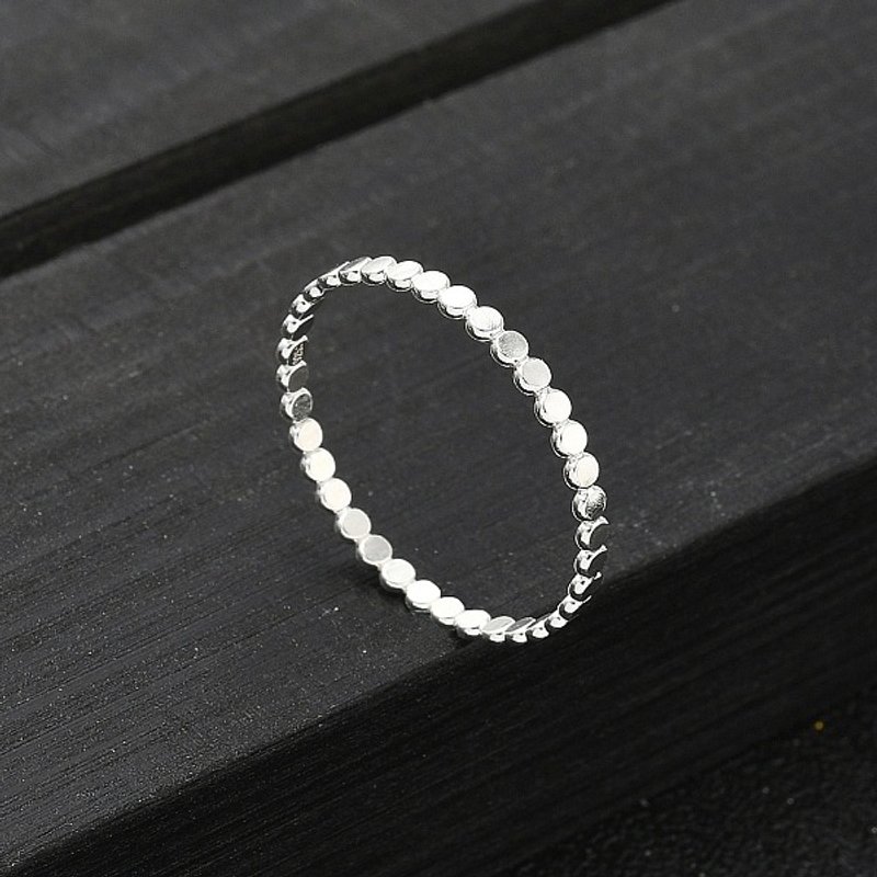 Bagues à Doigt en Argent Sterling 925 à Perles Plates pour Femmes, Taille 9 — Bijoux fantaisie