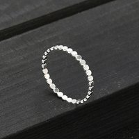 Bague en Argent Sterling 925 avec Perles Plates pour Femmes, Taille 6