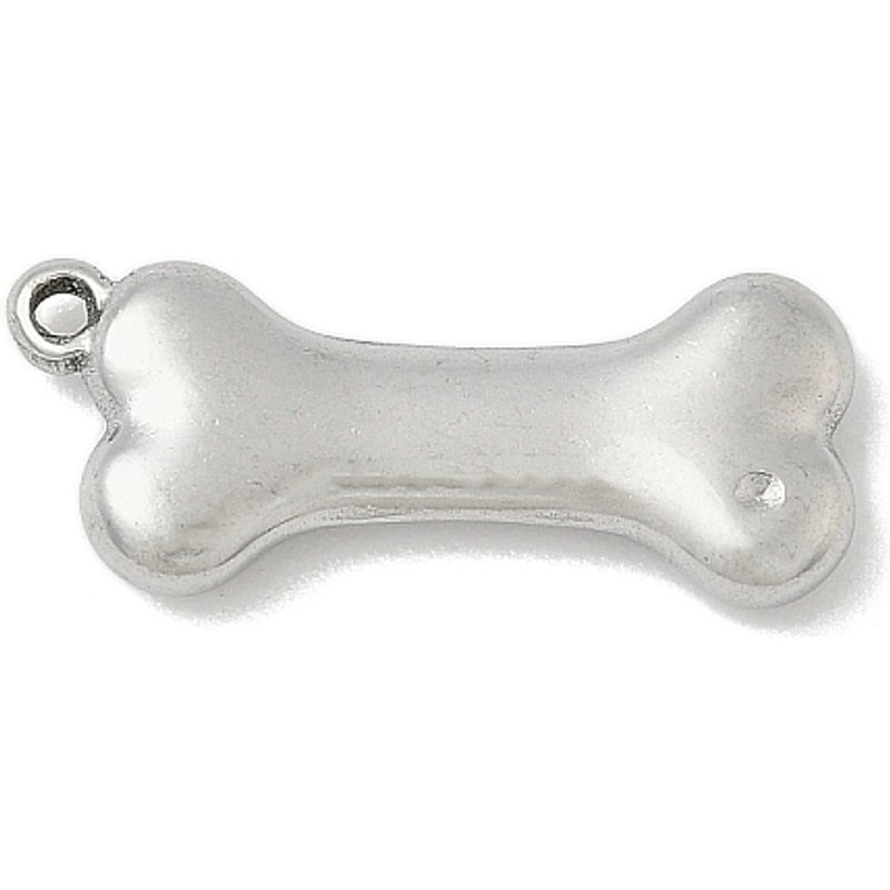 304 Stainless Steel Dog Bone Charm Pendant, Anti-Tarnish — Charms & Pendants
