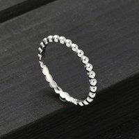 Bague en Argent Sterling 925 avec Perles Rondes, 17mm