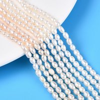 Natural Cultured Freshwater Pearl Beads Strands, Rice, Grade AB