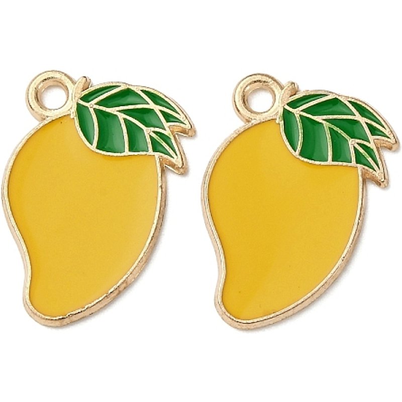 Pendentif en Émail Alliage Fruits, Mango Or Clair — Breloques et pendentifs