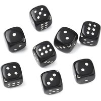 Opaque Black Acrylic Dice Beads, 282pcs, 2mm Hole — Jewelry Beads