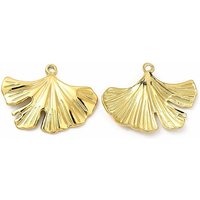 Pendentif en Acier Inoxydable 304 avec Charm Ginkgo — Breloques et pendentifs