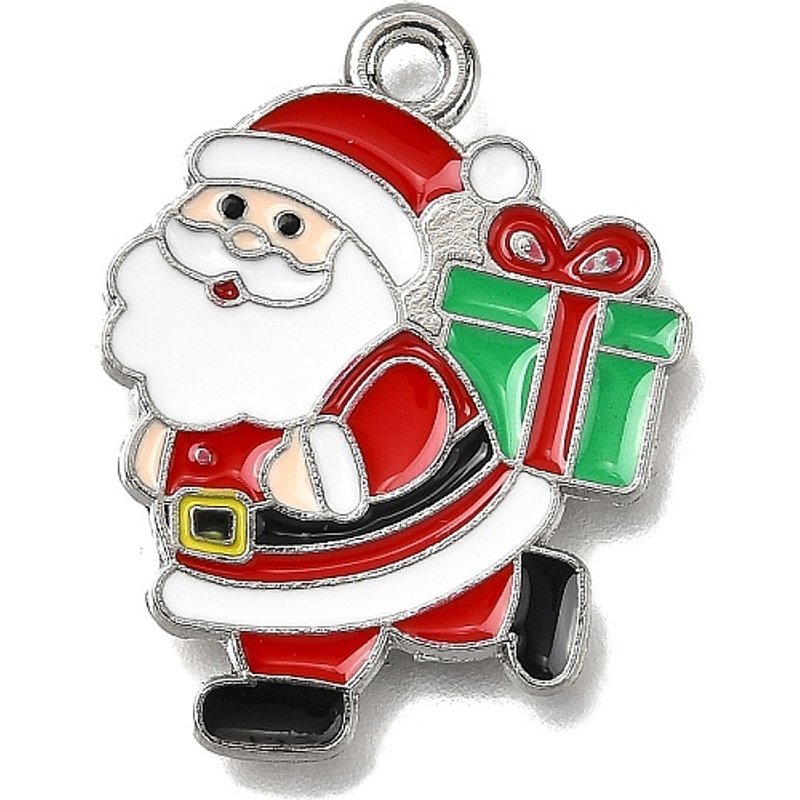 Pendentif en Émail Alliage - Père Noël - Série de Noël — Breloques et pendentifs