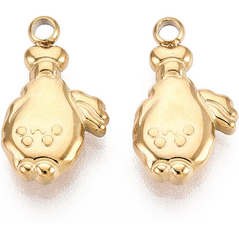 Pendentifs en Acier Inoxydable 304, Charms Poire, Plaqué Or 18K — Breloques et pendentifs