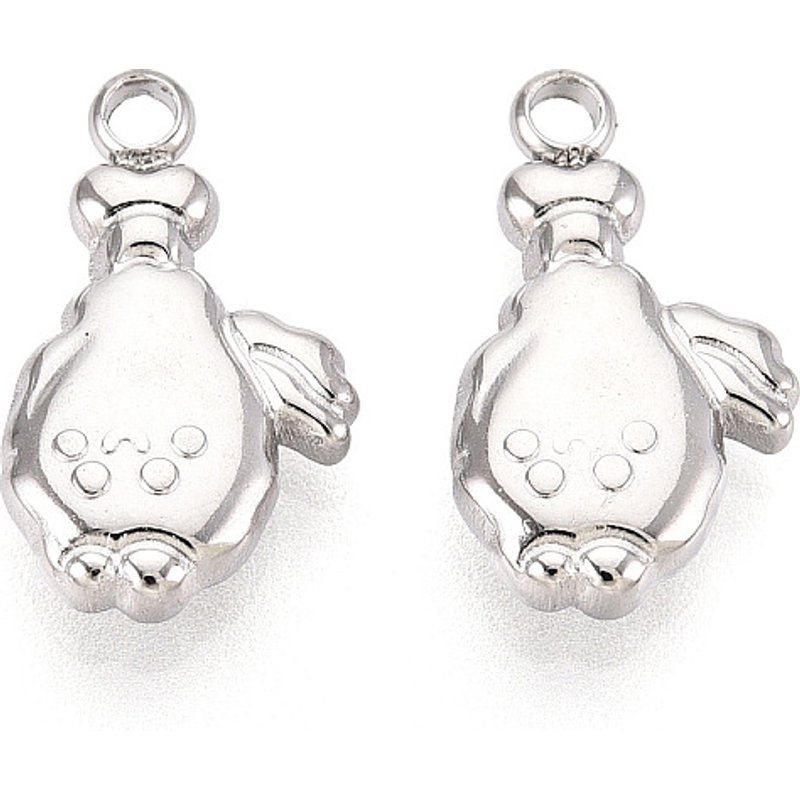 Charms Poire en Acier Inoxydable 304, Anti-Tarnish, 16x9x3mm — Breloques et pendentifs