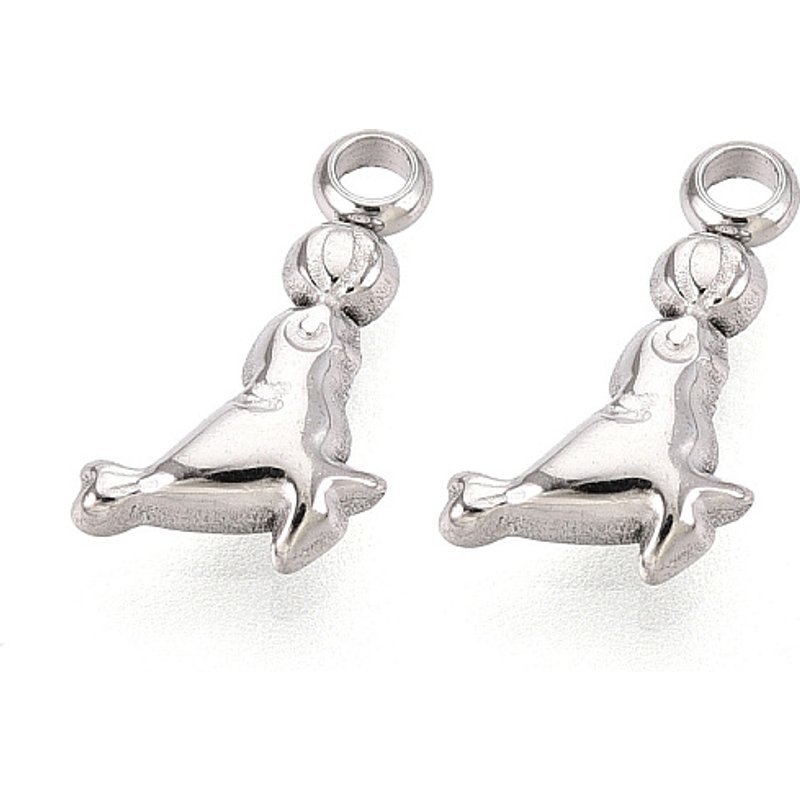 Charm Sea Dog en Acier Inoxydable 304, Anti-Tarnish, 12x7x3mm — Breloques et pendentifs