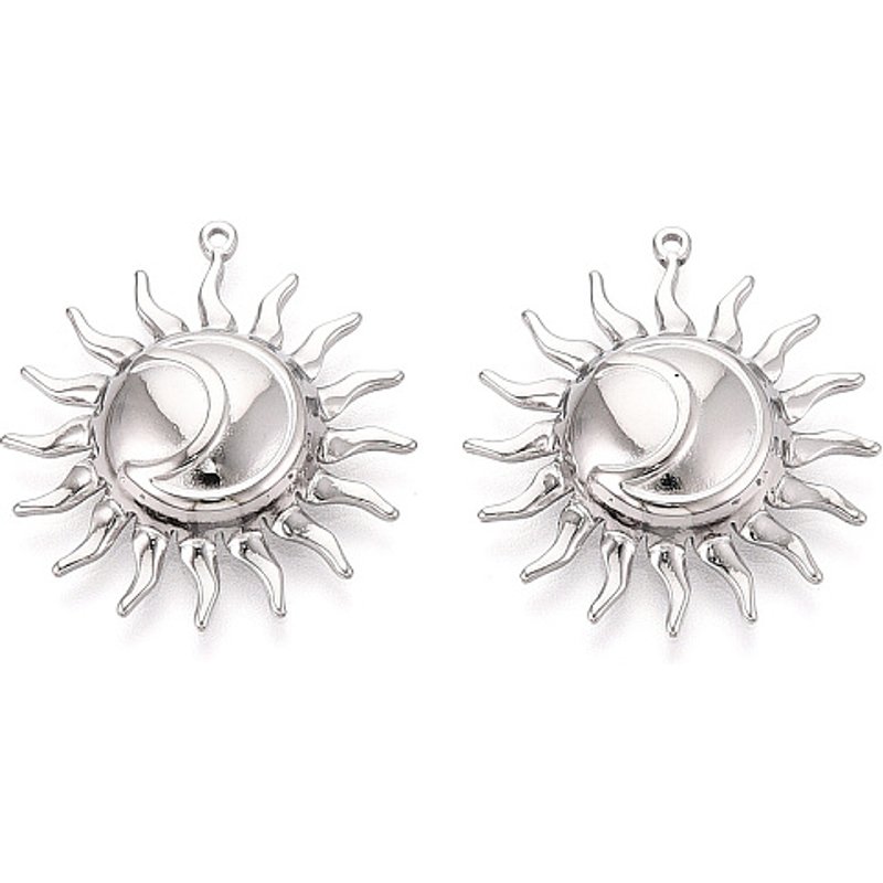 Pendentif Soleil en Acier Inoxydable 304, Anti-Tarnish — Breloques et pendentifs