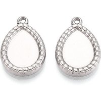 Réglages de cabochon en acier inoxydable 304 en forme de goutte — Accessoires pour bijoux