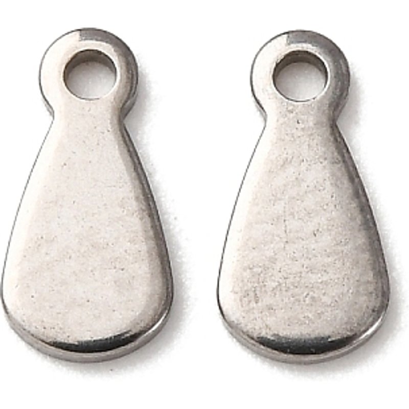 304 Stainless Steel Teardrop Chain Extender Drop — Charms & Pendants