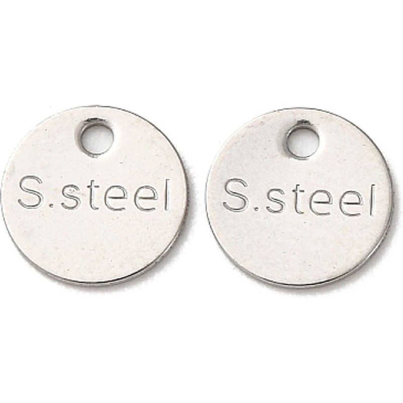 Extension de chaîne en acier inoxydable 304, rond plat, 7mm de diamètre — Breloques et pendentifs