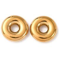 Perles Européennes en Acier Inoxydable 304, Grand Trou, Plaquées Or 18K — Perles à bijoux