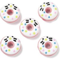 Perles en Émail de Porcelaine Fait Main en Forme de Donut