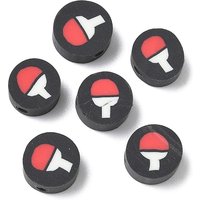Handmade Polymer Clay Beads with Table Tennis Bat Pattern